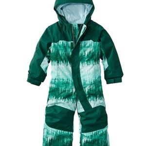 LL Bean Infant Green Forest Print Snowsuit Brand New Size 6-12 Months NWT